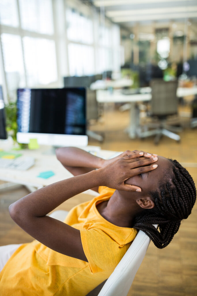 The Surprising Link Between City Life and Youth Burnout 13 upset female graphic designer office