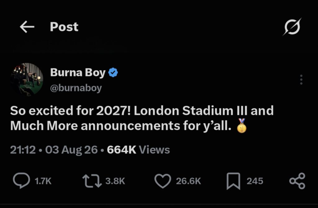 Burna Boy Just Made London Stadium History Again, And He's Not Done Yet 3 screenshot 20260804 174638 x7633528116599670522